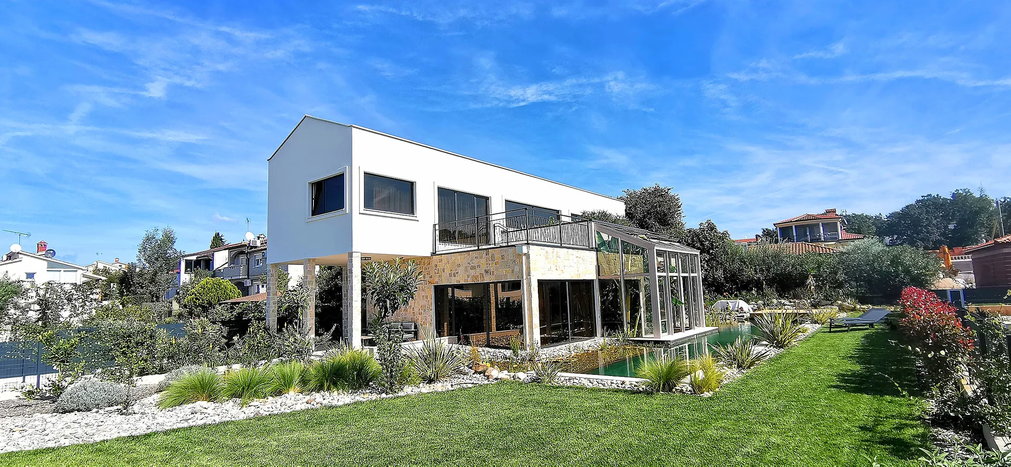Villa exterior panoramic