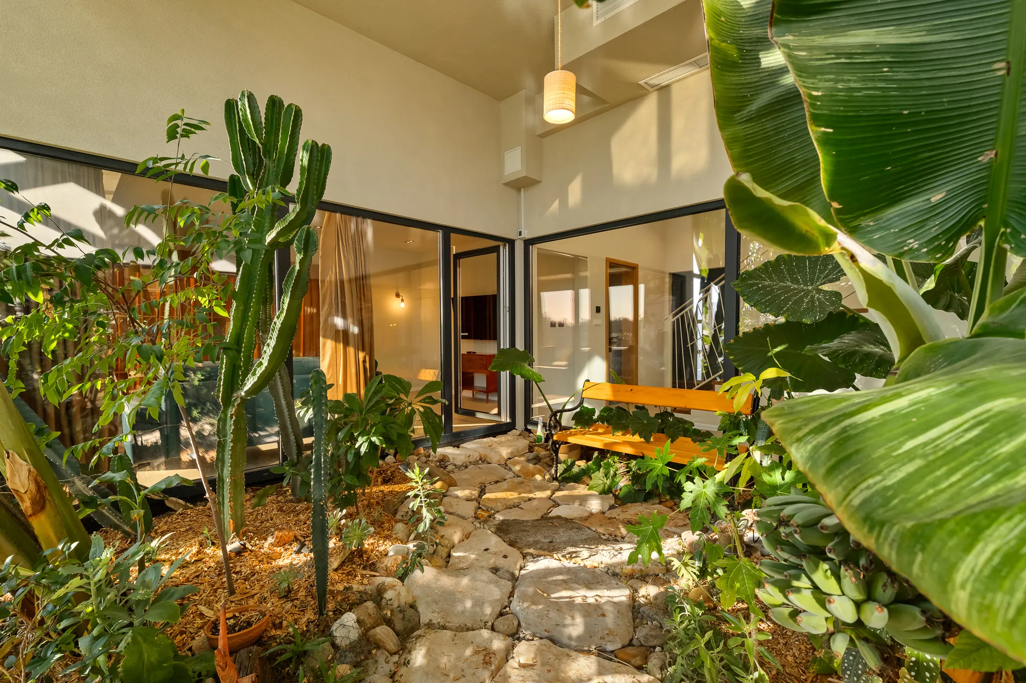 Greenhouse garden path