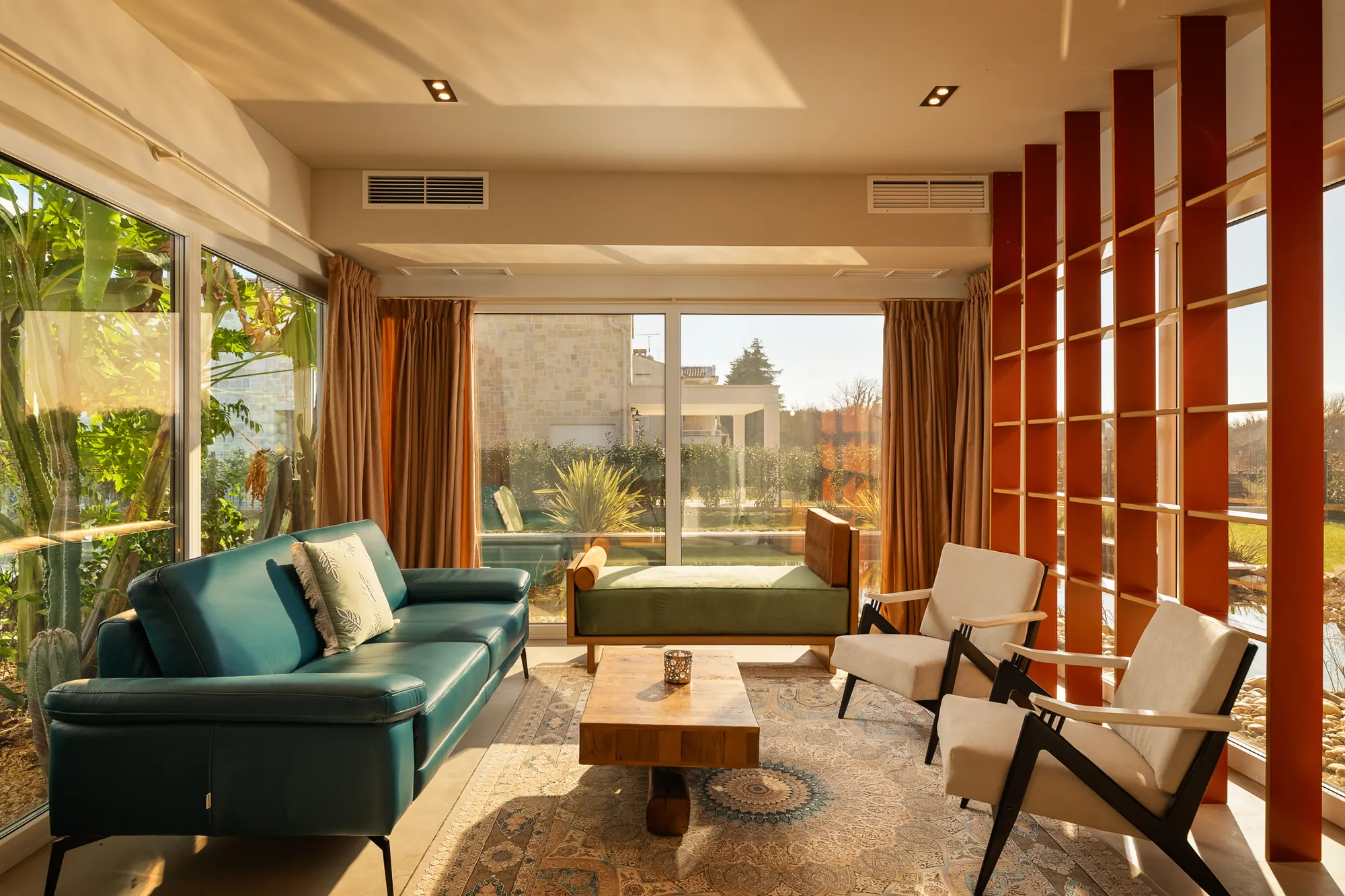 Living room golden hour