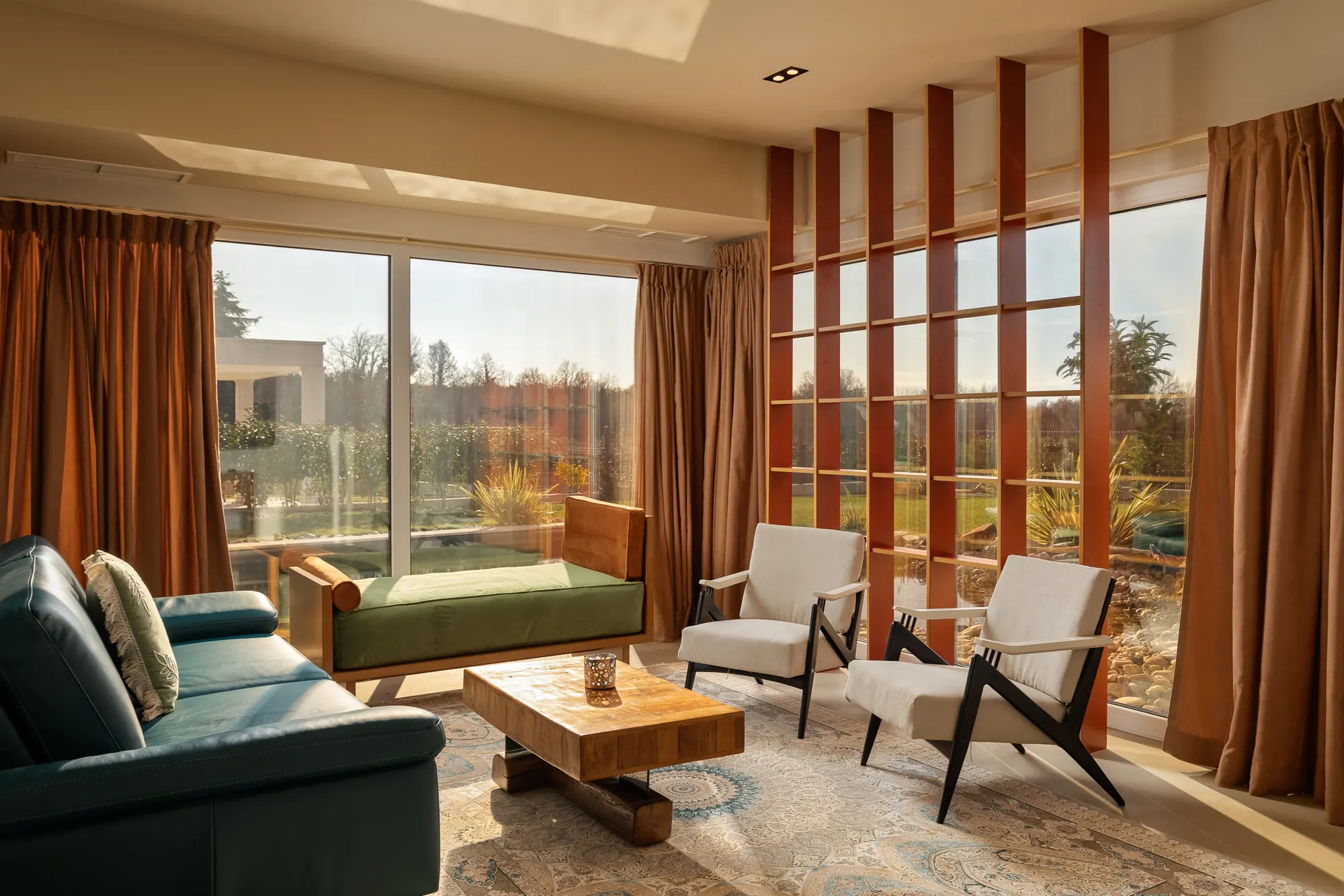 Living room garden view