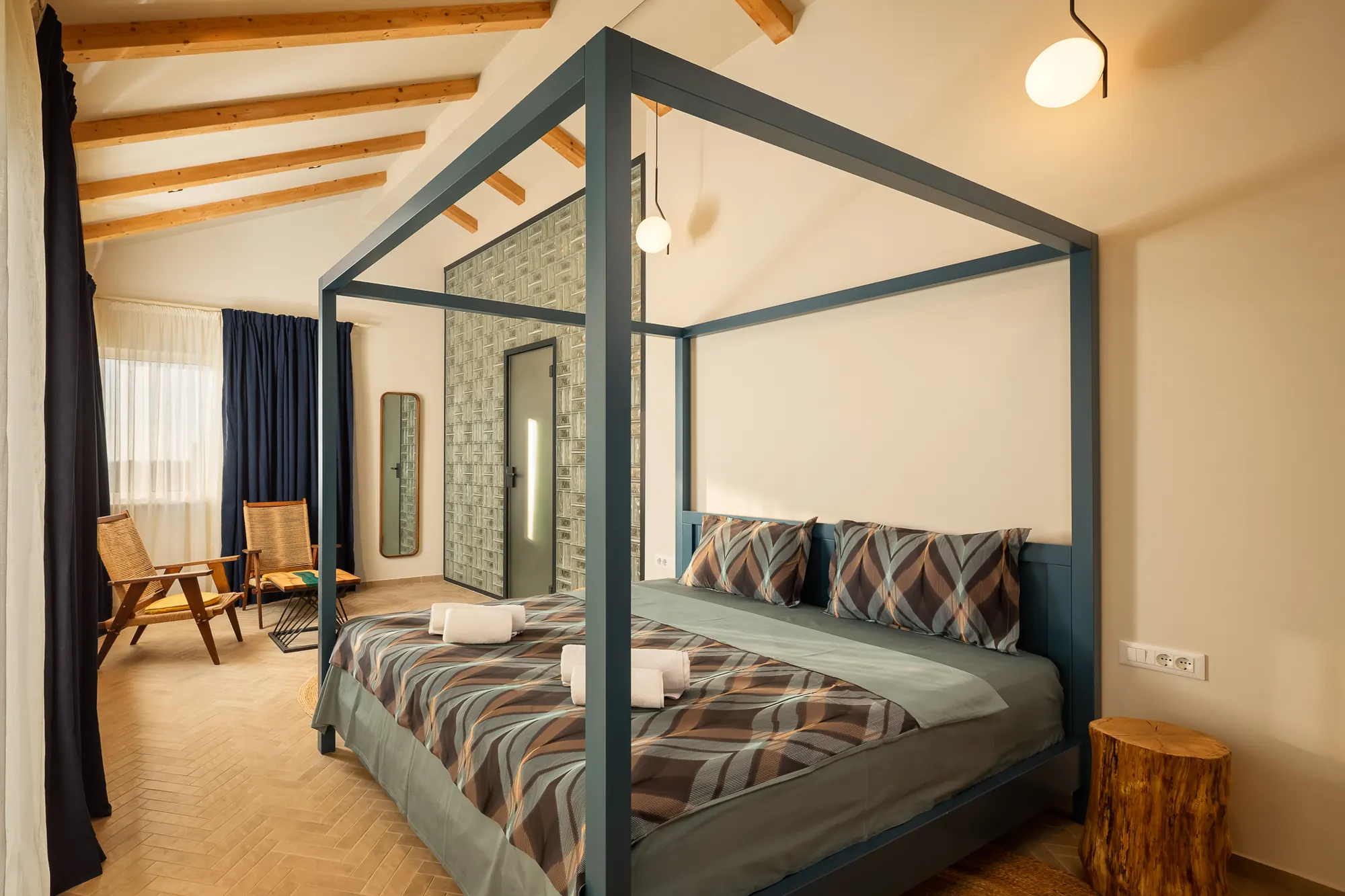 Master bedroom four-poster wide