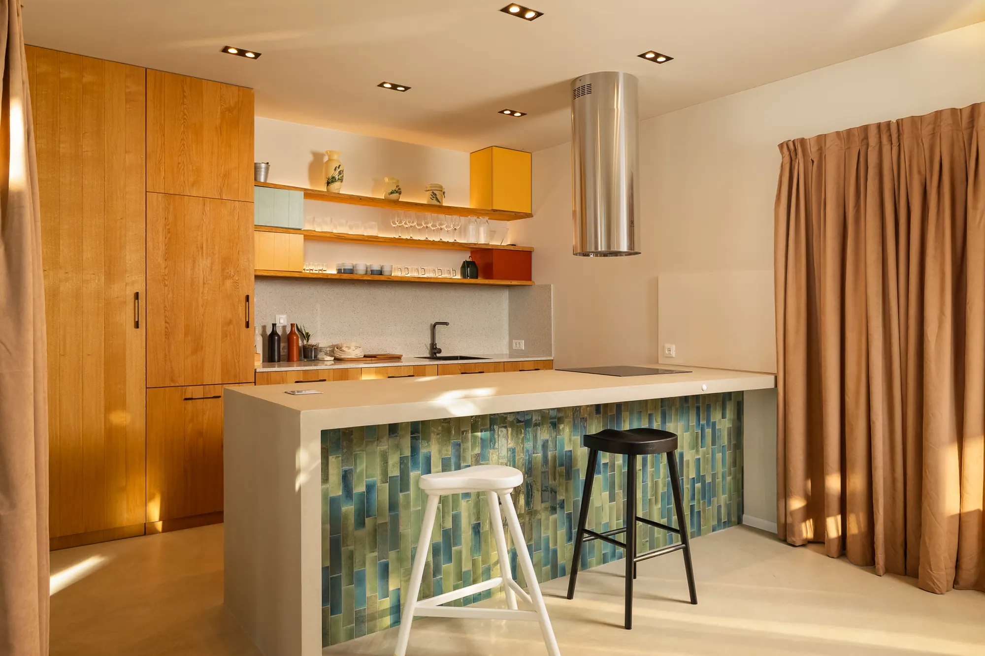 Kitchen zellige island