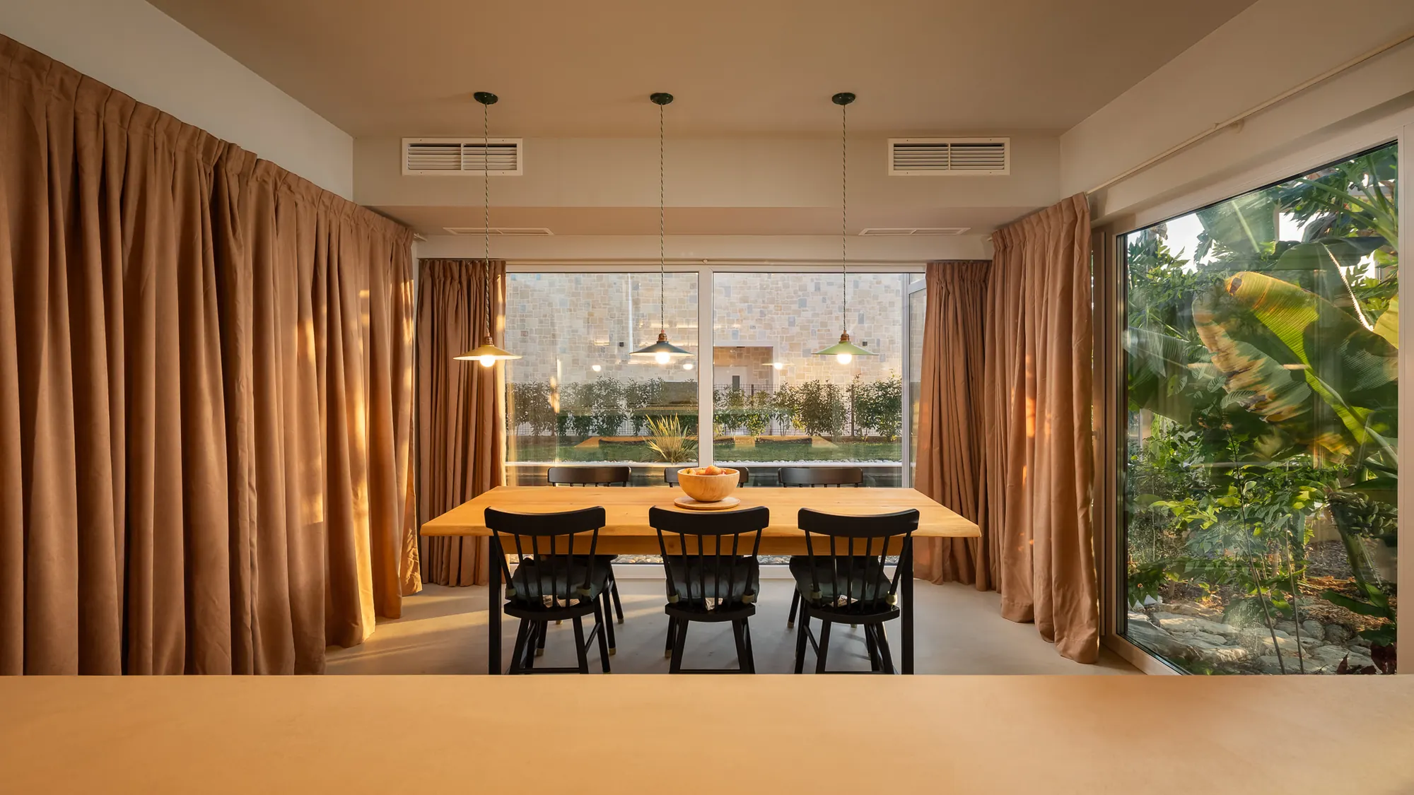 Dining room evening light